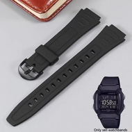 18MM TPU Watch Band For Casio W-800H F-91 W-218H Watch convex opening 18mm Straps Accessories Pin Bu