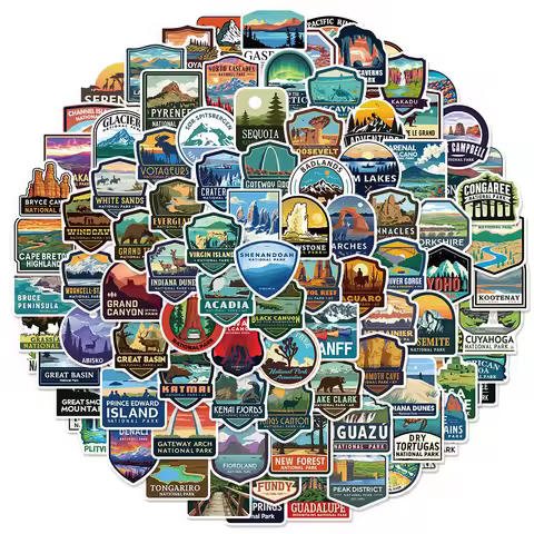 50/100PCS National Park Collection Creative Graffiti Stickers DIY Speakers Skateboarding Water Cup L