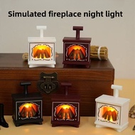 Miniature Fireplace LED Lamp Dollhouse Decor Cozy Ambient Light for DIY Room Christmas Scenes
