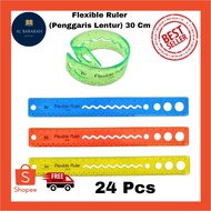 24 Pcs Rubber ruler BENING FlexibleYANG Flexible ruler/ Flexible ruler/ Durable ruler/