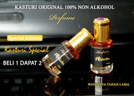 KASTURI Parfum KESUKAAN NABI MUHAMMAD Parfum sholat Non Alkohol Parfum Kasturi 12 ML Beli 1 Gratis 1
