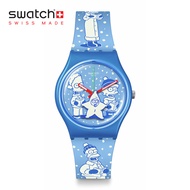 Swatch Gent TIDINGS OF JOY SO28Z126 Blue Silicone Strap Watch