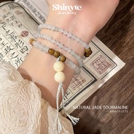 Shinyte Official Store Bracelet Natural StoneWanita natural Stone Sandalwood Shell Korea Aesthetic C