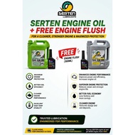 SERTEN Fully Synthetic Engine Oil 5W-30(4L) OR 5W-40 (4L) + FREE MPRO Engine Flush (300ml)