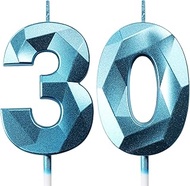 Birthday Candles Numbers Candle 30 Cake Decoration 30th Birthday Man Woman Candles Birthday Blue Num