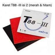 MERAH Contents 2 Sanwei T88 - III Sanwei T88 III Table Tennis Ping Pong Bat Rubber Pair Black Red