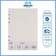 Klong horizontal striped Binder paper refill A5 100 sheets - MS 998; Binder File 6-pin iron shackle 