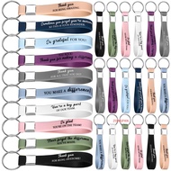 ZONGPAN 30 Pcs Employee Appreciation Gift Thank You Silicone Key Ring Inspirational Quote Keychains