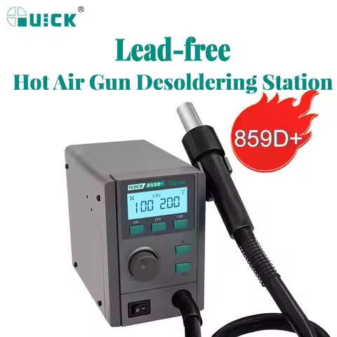 QUICK 859D+ Precise Temperature Control Hot Air Desoldering Station Auto Sleep Intelligent Digital D