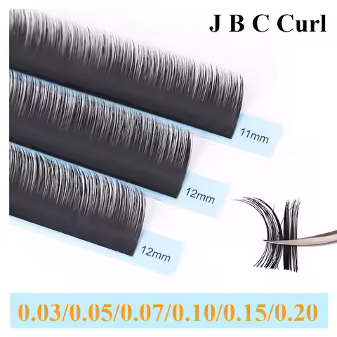 AGUUD Eyelash Extensions J B C Curl 0.03/0.05/0.07/0.10/0.15/0.20 Premium Lower Lash Under Bottom Ca