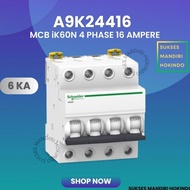 Mcb 4P 16A 4 Phase 16 Ampere Ik60N 6Ka Schneider Ori Sni 4 Pole 16 a