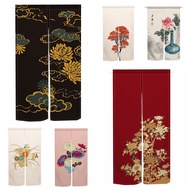 Chinese Ink Painting Begonia Flower Chrysanthemum Door Kitchen Bedroom Bathroom Corridor Partition Half Curtain