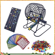 Deluxe Bingo Game Set with 6 Inch Bingo Cage, Bingo Master Board,75 Colored Balls , 50 Bingo Cards, 
