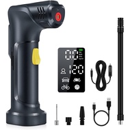 TANSHOP Electric Cordless Car Tyre Inflator Rechargeable,120PSI Bike Pump Air Compressor with LCD Screen for Cars,Bikes,