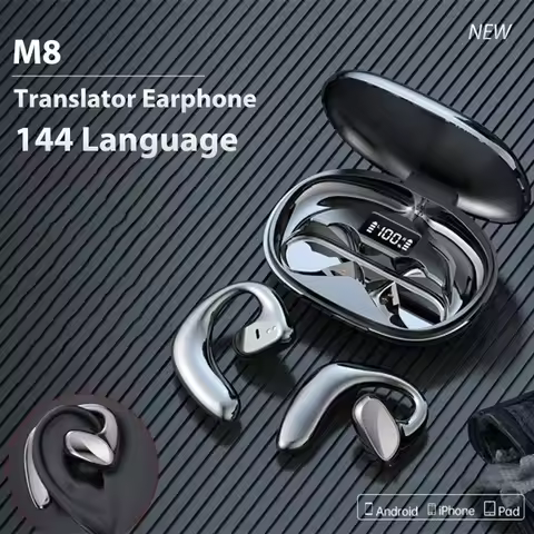 M8 Translation Headphones 144 Languages instant Translate Smart Voice Translator Wireless Bluetooth 