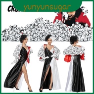 Adult Women's Cruella De Vil Cosplay Costume 101 Dalmatians Villain Character Limited Stock