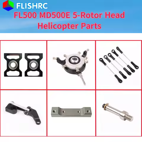 FLISHRC FL500 MD500E MD500D AH-6 Five 5-Rotor Head Helicopter Accessories Simulation RC Helicopter P