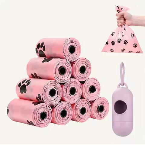75 Bags/15 Rolls Dog Poop Bag Outdoor Cleaning Poop Bag Dog Toilet Porta Bolsa Caca Perros 15Bags/Ro