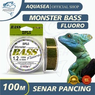 AQUASEA Tali Pancing  Bass FLUOROCARBON 100M Warna Hijau Lumut Senar Pancing Fishing Line