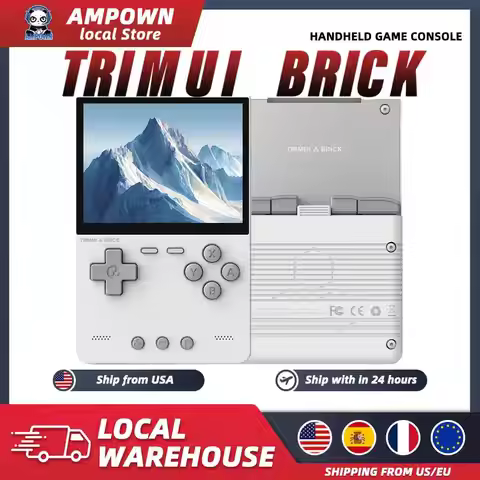 TRIMUI BRICK Handheld Game Console 3.2'' IPS Screen Linux System Trimui UI Metal Back Panel Key LED 