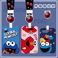 Cartoon Cartoon Anime Sesame Street Series Retractable EasyCard Holder Smooth Anti-breaking School Office Stationery Transparent Induction Bus Subway MRT Card Protective Case Employee ID Holder Name Tag Holder