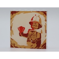 LEGO PARTS (GENUINE) 59349pb177 Panel 1 x 6 x 5 with Baron von Barron and Red Diamond Pattern