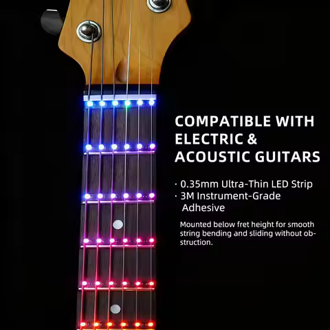 Sct-86 Guitar Led Fretboard Light - 6 Stage Modes & 90 Rgb Leds for Live Shows & Streaming