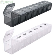 MAYWI Pill  Daily Vitamin  Weekly Pill Organizer Medicine Box Travel Medicine Organizer