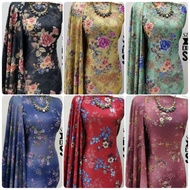 (4 Meter) Dobby Silk Exclusive Kain Pasang Printed Bidang 45