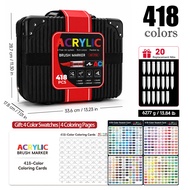 Mizoo ปากกามาร์กเกอร์อะคริลิค 418 สี หัวพู่กัน Acrylic Maker สีอะคริลิค กันน้ำ เก็บได้สะดวก วาดได้ทุ