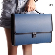 NEX Large Capacity 26 Pocket Expanded File Box Clear View A4 Document Organiser Waterproof Office St