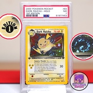 2000 邪惡雷超 一刷 PSA 7 Dark Raichu 1st Edition Team Rocket 83/82 Holo Foil Rare 隱藏版 火箭隊 火箭兵團 黑暗 比卡超 皮卡丘 