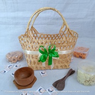 (TL8) (Ramadan Series) Old Model Besek Bag 25cm x 25cm | Hamper bag | Parcel Bag | BAG BAG | Fruit C