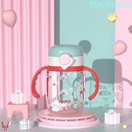 ANEMONE Children Suction Cup, with Straw Silicone Kids Clear Tumbler, Drinkware Large Capacity Carto