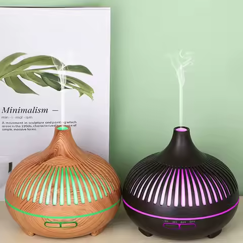 wireless 500ML Aromatherapy Essential Oil Diffuser woodstove Ultrasonic Air Humidifier Cool with 7 C