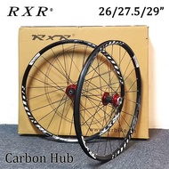 ★RXR Carbon Hub Bicycle Wheelset 26 27.5 29 MTB Wheel Set Aluminum Alloy Mountain Bike Wheel Rim 7/8