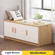 MUJI Japanese 90 cm & 60 cm 2 Door Cabinet with seat / Window Cabinet / balcony Kabinet / Shoe Cabin