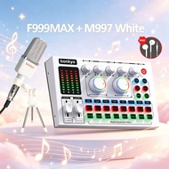 [COD] Bonkyo F999/F999MAX/F999NEO + M996 Set Soundcard & Mikrofon Peralatan Live Streaming Rekaman B
