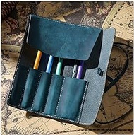 Home Office 2 Pcs Leather Retro Pencil Cases Roll Pen Bag Storage Pouch for Stationery School Supplies Makeup Cosmetic Bag Holder (Color : D, Size : 190x40mm)