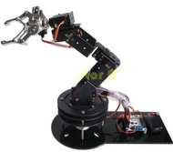 Gowe Metal Alloy 6 DOF Robot Arm Clamp Claw & Swivel Stand Mount Kit for Arduino