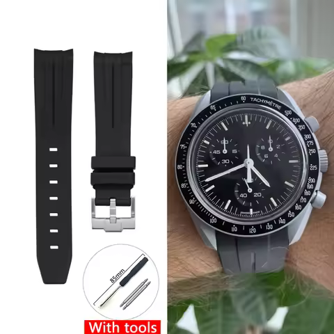 Bands for Moonswatch Watch Rubber Watch Strap for Omega for Moonswatch Constellation Watchband Men W