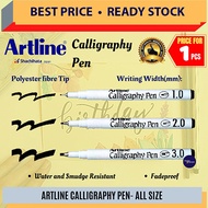 Artline Calligraphy Pen Khat (1.0mm / 2.0mm / 3.0mm) / Drawing Pen / Black Ink Calligraphy Pen / Jaw