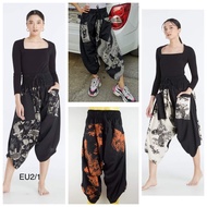 Samurai Pants Hill Tribe Hmong Miao Harem Yoga Fitness Chiang Mai Cotton Hippie Bohemian Baggy Genie