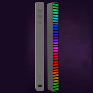 LED Strip RGB Voice-Activated Rhythm Ambient Light Colorful Sound Control Ambient Light 32 Bit Music Level Indicator Car Desktop