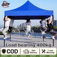 10x10ft Heavy Duty Night Market Canopy Tent with Steel Frame - Waterproof Commercial Stall Shelter f