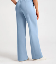 High Quality Sand Washed Modal Yoga Pants Women Air Layer High Waisted Leggings Loose Straight Leg R