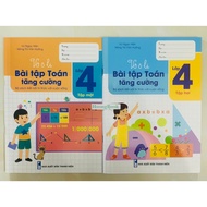 Sách - Combo Vở Ô li Bài Tập Toán Tăng Cường lớp 4 - tập 1 + 2 ( Kết Nối ) - BT