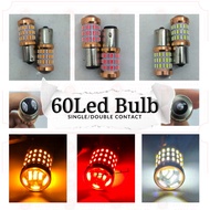 CPAO 1156/1157-4014-60LED BULB SINGLE CONTACT WHITE/RED/YELLOW PAIR