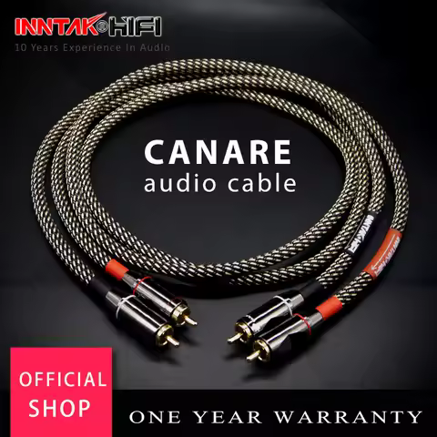 2Pcs/Pair HIFI CANARE Professional Audio Grade audio Cable RCA to RCA Analog signal output audio cab