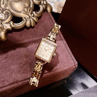 日本專櫃品牌 輕珠寶 Agete CLASSIC  黃金色 典雅古典氣質細緻  復古風格 長方形小錶徑  不鏽鋼 鍍金黃銅 鑲鑽龍頭 輕珠寶 復刻 手鍊錶 手錶 腕錶 稀有款式 細緻搭配